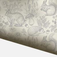 [hot]Forest Plant Animal Wallpaper Mushroom Fox Rabbit Peel &amp; Stick Wallpaper Removable Self Adhesive Cartoon Wallpaper for Baby Kids