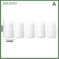 ZHUHAO 5ชิ้น30มล. พลาสติกม้วนเปล่าบนขวดน้ำมันหอมระเหยยาเติมได้