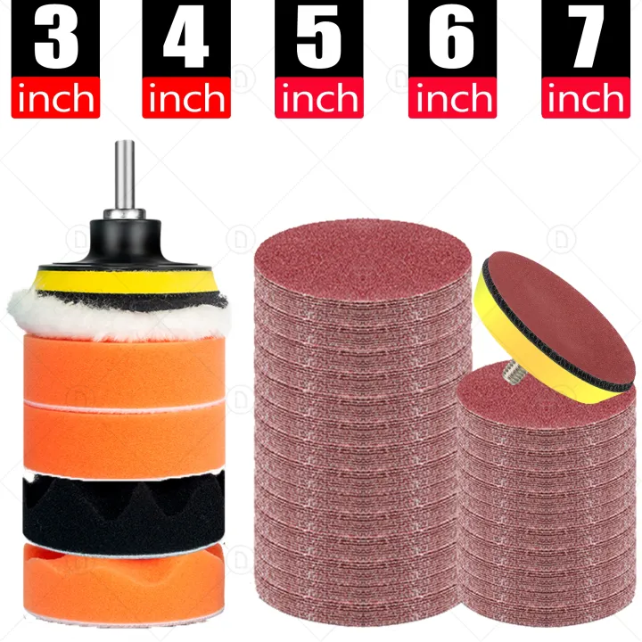 3-4-5-6-inch-car-buffer-pad-7-pcs-drill-polishing-kit-auto-polisher-pads-foam-sponge-sandpaper-for-car-sanding-waxing-cleaning