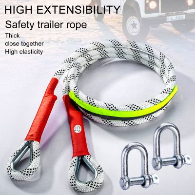【LZ】txr931 10 Ton 3 Meter Car Tow Rope Cable Towing Pull Rope Strap Snatch Car Trailer Traction Cable Off-road Strap Hooks Truck Winch