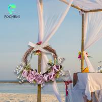 Focheni ประตูพวงหรีดพวงมาลัยพวงหรีดดอกไม้ปลอมบ้านไร่สำหรับปาร์ตี้วันหยุด