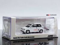 HONDA CITY TURBO II White With Red MOTOCOMPO 1:64 (INNO64)