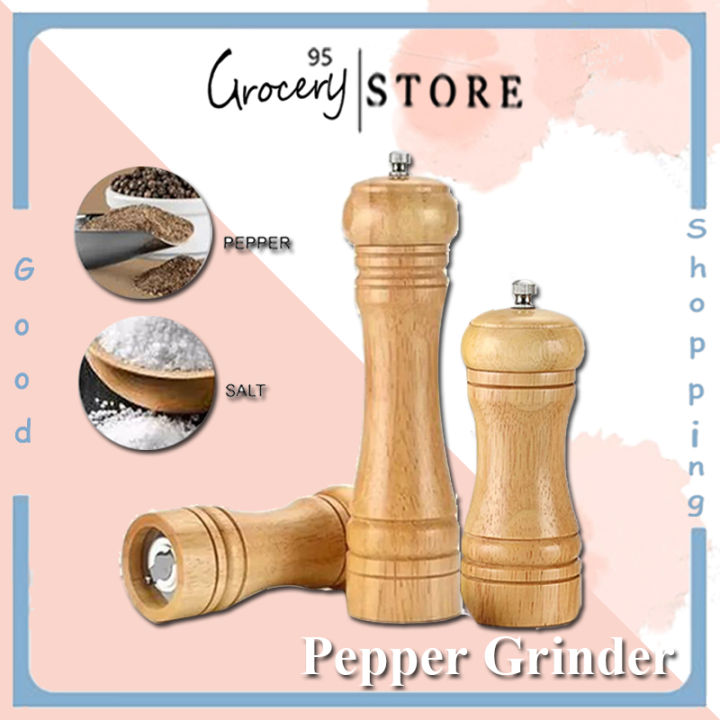 Wooden Pepper Mill Manual Salt Spice Grinder with Ceramic Core Pepper  Grinder