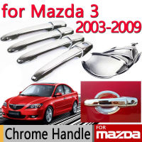 สำหรับมาสด้า3 2003-2009อุปกรณ์เสริมโครเมี่ยมมือจับประตู A Xela 2004 2005 2006 2007 2008ซีดาน Hatchback สติกเกอร์รถรถจัดแต่งทรงผม