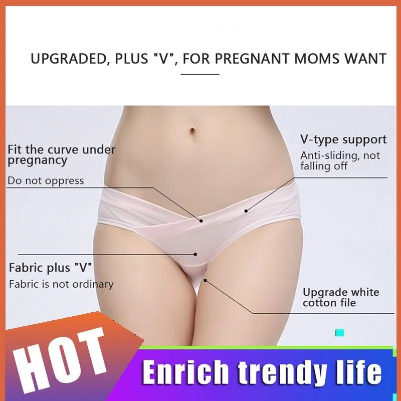 Women's underwear Maternity Underwear Women Pregnant Panties Cotton  U-Shaped Low Waist Pants