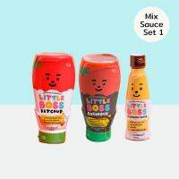 ?สินค้าขายดี? MIXED SAUCE PACK (ซอสมะเขือเทศ+ซอสบาร์บีคิว+ซอสอเนกประสงค์ LITTLEBOSS น้ำตาลน้อย โซเดียมต่ำ ไม่ใช้วัตถุกันเสีย - 300 ML.