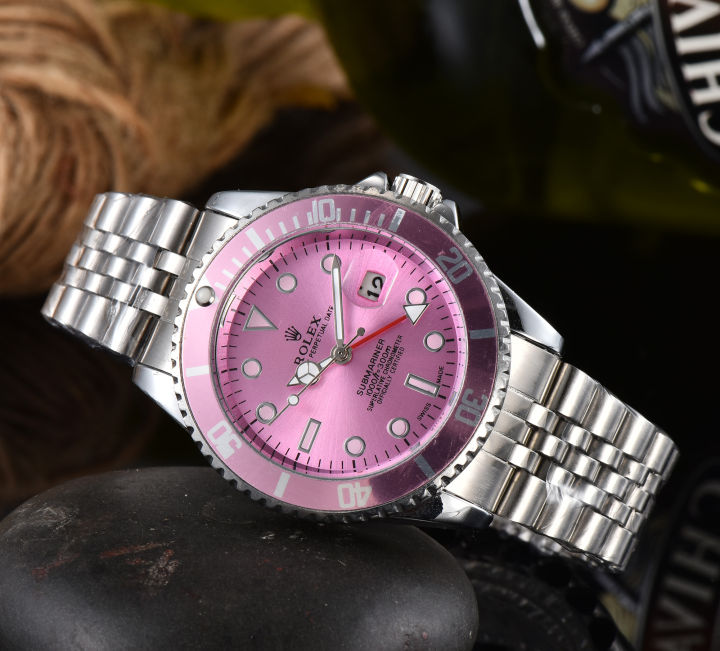 นาฬิกาสำหรับผู้ชายคุณภาพสูงนาฬิกาควอตซ์ของผู้ชายนาฬิกาข้อมือสายสเตนเลสสีเงินสำหรับธุรกิจแบบลำลอง