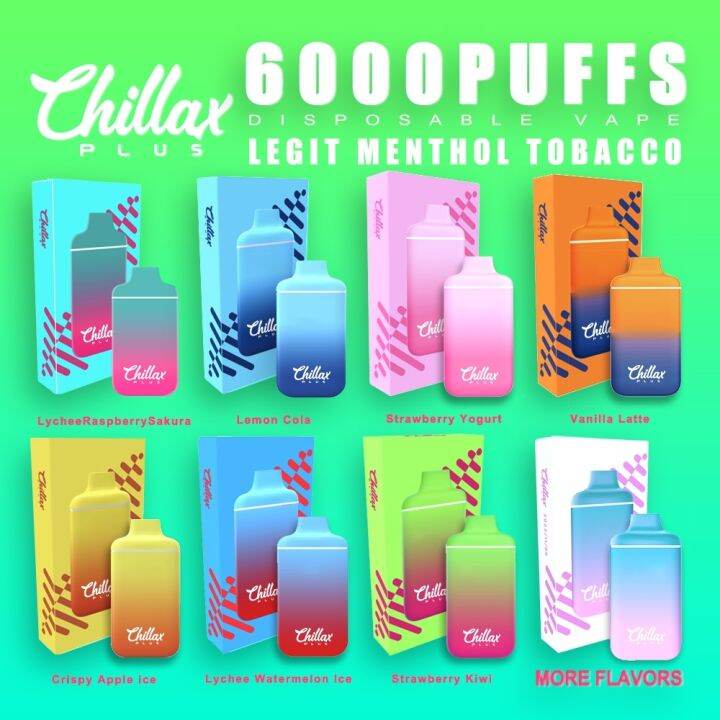 jfbgpv7 【In Local】Chillax plus 6000 puff PUFF BAR Disposable pod Vape