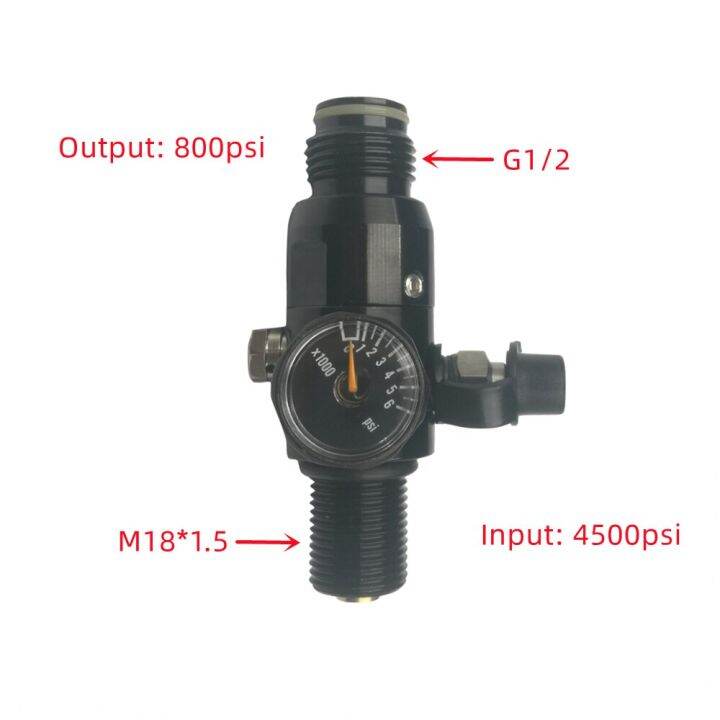 holiday-discounts-m18x1-5-or-5-8-18unf-4500psi-air-cylinder-tank-hpa-regulator-output-800psi-1800psi-pressure-reducing-valve