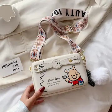 New Disney Shoulder Bags Anime Plush Bags Kawaii Handbags Cartoon Lotso  Sulley Sullivan Crossbody Bags Storage Pouch Girls Gifts