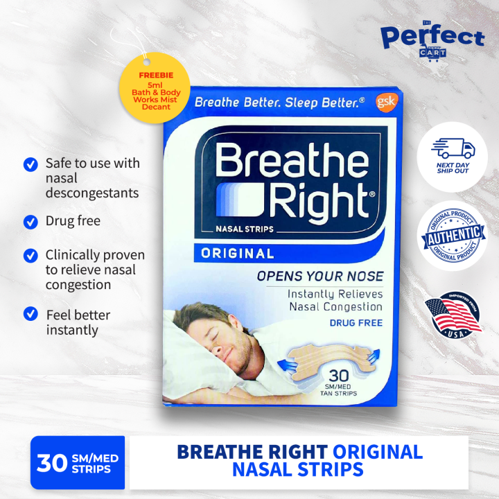 Breathe Right Original Tan Small/Medium Nasal Strips 30.0 ea Lazada PH
