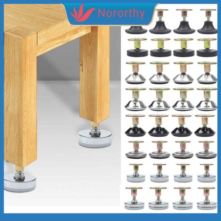NORORTHY 4pcs Adjustable Furniture Support Leg Floor Protector Screwin Base Chair Leg Feet