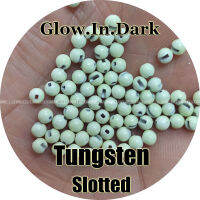 Glow In Dark, 100 Tungsten Beads, Slotted, Fly Tying, Fishing