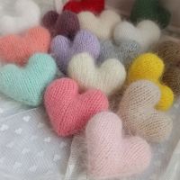 【hot】✒○  Newborn Photography Props 7-9cm Knitted Mohair Photo Backdrop Accessories Wool Loving Hearts Baby Phototudio Prop