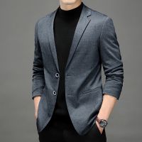 Top Grade Luxur Gray Men for Blazers 2022 New Arrival Mens Business Slim Fit Single Breasted Casual Suit Jacket Brand Clothing