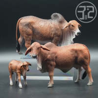 （READYSTOCK ）? Red Brahmin Bull Cow Calf Collecta Me You He Simulation Animal Model Toys YY