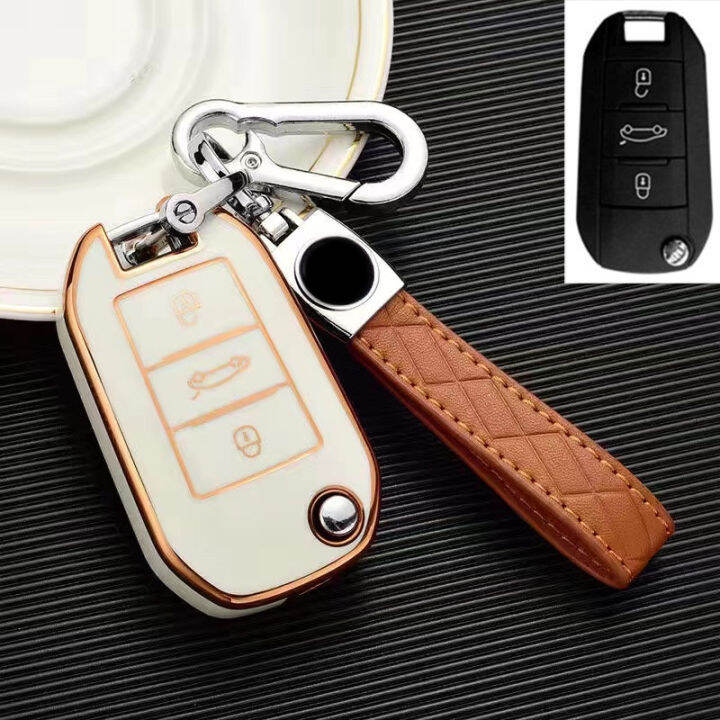 ใหม่-soft-tpu-filp-car-key-cover-สำหรับ-citroen-c4-cactus-c4l-สำหรับ-peugeot-508-301-2008-3008-408-c5-c3ป้องกัน