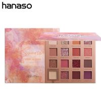 Hanaso Bag พาเลทอายแชโดว์ 16สี พาเลทแต่งตา อายแชโดว์ติดทน eye shadow เนื้อดินน้ำมัน เนื้อใยไหม เนื้อแมท ประกายชิมเมอร์ กันน้ำ มีกระจกในตัว