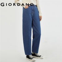 GIORDANO Women Jeans High Waist Ankle Length Denim Banana Jeans Classic Five-Pocket Relaxed Fashion Casual Denim Pants 18423004