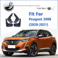 Mudguard For Peugeot 2008 2020-2021 Front Rear 4pcs Mudflaps Mudguards Car Accessories Auto Styline Splash Guard Fender Mud Flap