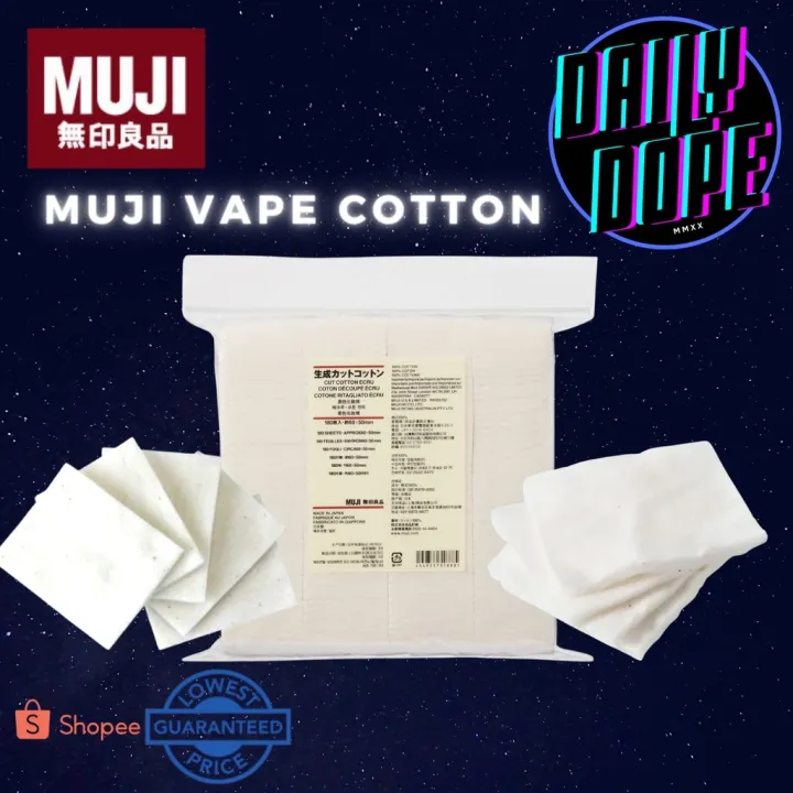 {Legit} MUJI Cotton Vaping Pads Organic REPACKED! for Vape Atomizer Cotton RDA RDTA RBA E