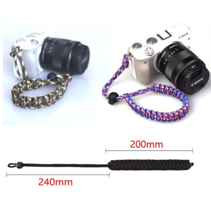 ขาย-10ชิ้นใหม่สายคล้องกล้องกล้องสายรัดข้อมือมือจับ-paracord-ถักสายรัดข้อมือสำหรับ-nikon-canon-sony-pentax-พานาโซนิค-dslr