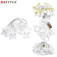 DSstyles สายไฟ LED นางฟ้าสำหรับเด็กห้องนอน,ไฟราวแขวนแบตเตอรี่ IP45ประดับสนามหญ้ากันน้ำ