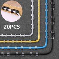 20/5PCS USB Cable Organizer คลิปลวด Winder ผู้ถือหูฟังเมาส์คลิป Protector Management ตะขอกาวโต๊ะ CLAMP-Koekr