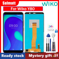 Salmatt หน้าจอเดิมสำหรับ Wiko Y80 LCD หน้าจอ LCD ชิ้นส่วนหน้าจอสัมผัสแสดงสำหรับ Wiko Y80จอสำรอง