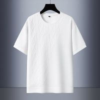 เสื้อยืดแขนสั้นผู้ชายสำหรับสีดำล้วนฤดูร้อน2023เสื้อผ้าแฟชั่นเสื้อยืดสีขาวเสื้อยืดแบรนด์6XL ไซส์ใหญ่พิเศษ7XL คอกลม