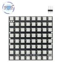 {:“=-】 WS2812 LED 5050 RGB 8X8 LED เมทริกซ์ใหม่เอี่ยม WS2812B 8*8 64บิตสีเต็ม PLR 5050 RGB ไฟแผงโคมไฟ LED