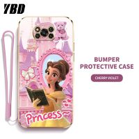 YBD LV เคสซิลิกาเคสโทรศัพท์เจลพร้อมสายคล้องสำหรับ Xiaomi POCO X3 Pro POCO X3 NFC เคสบางพิเศษพร้อมเลนส์ป้องกัน