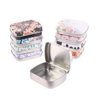 Portable Mini Metal Hinged Tin Box With Lid Rectangular Container Small Storage Container Kit Candy Pill Case Pill Organizer Storage Boxes