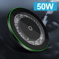 [BZhang] 50W Qi Quick Wireless Charger สำหรับ Samsung Huawei Xiaomi Oppo iPhone 12 Pro Max 13 Pro 11 8 X XR XS โทรศัพท์ Fast Inductive Charging