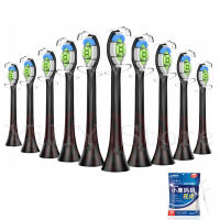 10PCS HX6064 Electric ToothBrush Heads For Replace Philips Soni Care Flex Care Diamond Clean HX6930 HX6950 HX9340 HX6710 HX9140