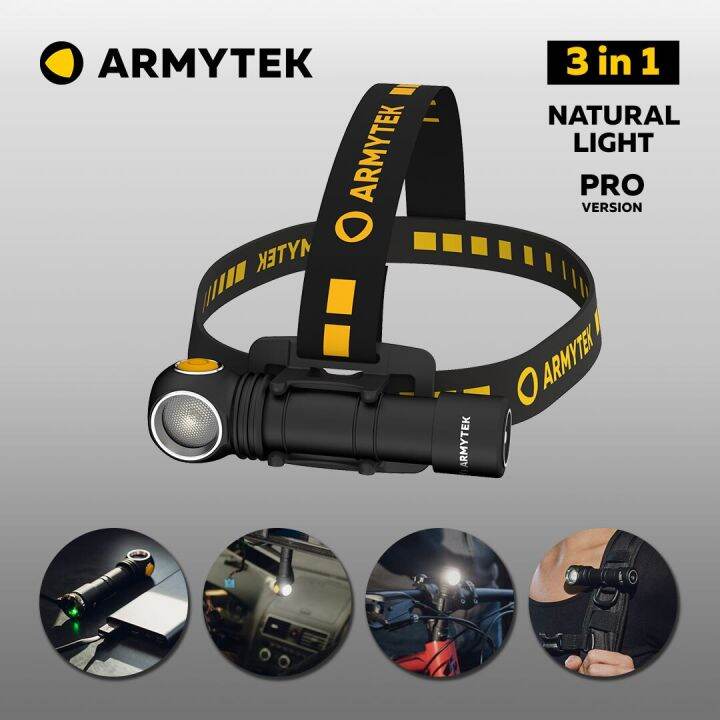 LED Headlamp Armytek Wizard C2 Pro Nichia Warm Updated USB Rechargeable