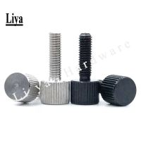 2-5 Buah M2 M2.5 M3 M4 M5 M6 304 Sekrup Jempol Baja Tahan Karat Sekrup Penyesuaian Manual Kepala Knurled Metrik Jenis Polos