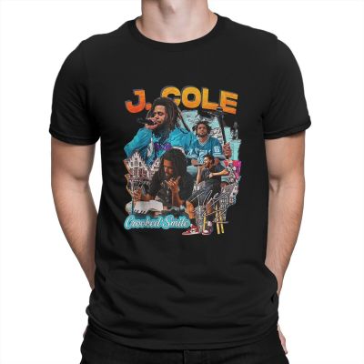 MenS J-Cole-Tee-Rapper T Shirt Eminem Pure Cotton Clothing Vintage Short Sleeve Round Neck Tees Printed T-Shirt