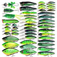 【DT】hot！ 50pcs/lot Almighty Mixed Wobbler Fishing Lures Set 50 Different Artificial Bass Carp Hard Baits Crankbaits Swimbait Tackle