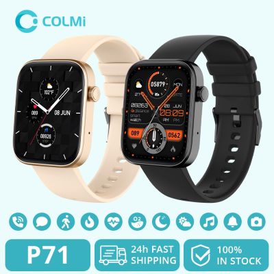 COLMI P71การด้วยเสียง Smartwatch ผู้ชายการตรวจสอบสุขภาพ IP68กันน้ำการแจ้งเตือนอัจฉริยะ Voice Assistant Smart Watch Women