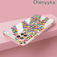 เคส Chenyyka สำหรับ OPPO A54 4G A74 5G A55 4G เคสลายการ์ตูนหมีหลากสีเคสมือถือซิลิโคนหรูหราใหม่กันกระแทกฝาครอบหลังป้องกันเลนส์กล้อง