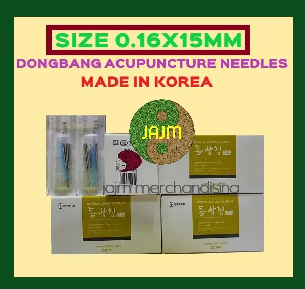 Authentic DONGBANG Korea Facial Acupuncture Needles, Size 0.16X15mm