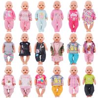 【YF】✿☜  and Lower Set Jumpsuit  Inch American 43 Reborn Baby New Born Girls Russia Gifts