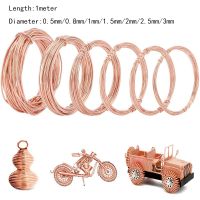 1/10M Copper wire Copper Red copper Line Bare Wire 99.90% Diameter0.5/0.8/1/1.5/2/2.5/3mm Wires Leads Adapters