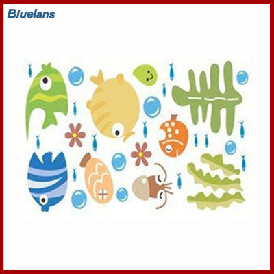 Bluelans® ปลาการ์ตูนวอลล์เปเปอร์เด็กทารกรูปห้องพักรูปลอกสติกเกอร์ผนังตกแต่ง - นานาชาติ
