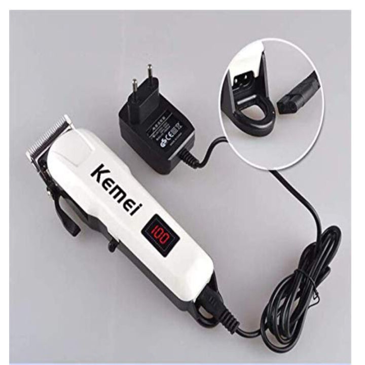 kemei-km-809a-ปัตตาเลี่ยนตัดผมไร้สายบัตตาเลี่ยนตัดผม-ไร้สาย-จอ-lcd-แสดงสถานะแบต-รุ่น