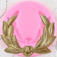 Laurel Wreath Silicone Mold Leaves Jewelry Resin Molds Relief Cupcake Topper Fondant Cake Decorating Tools Candy Chocolate Mould Bread Cake  Cookie Ac