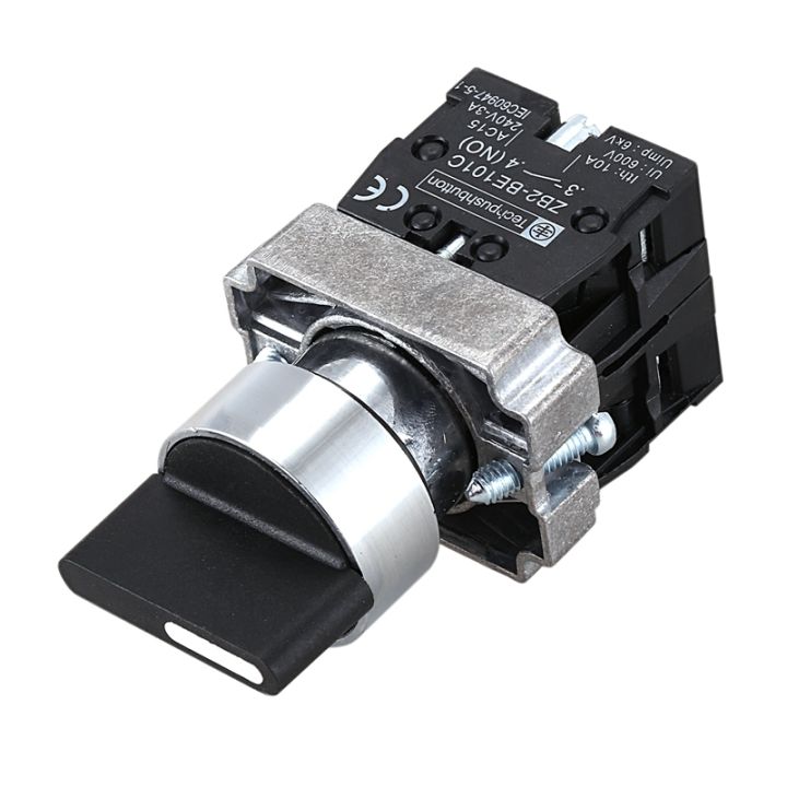 22mm-latching-2-no-3-position-rotary-selector-select-switch-zb2-be101c-black