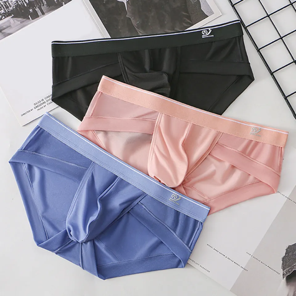 Men's Fashion Briefs Solid Color Panties U Convex Pouch Underwear