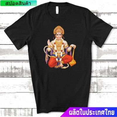 แขนสั้นโอเวอร์ไซส์ประเทศไทย หนุมาน พระพุทธเจ้า เทพเจ้าลิง Shirt Yoga Tshirt, Hanuman Jayanti Hindu God Tshirt, Lord Of C  8PC0
